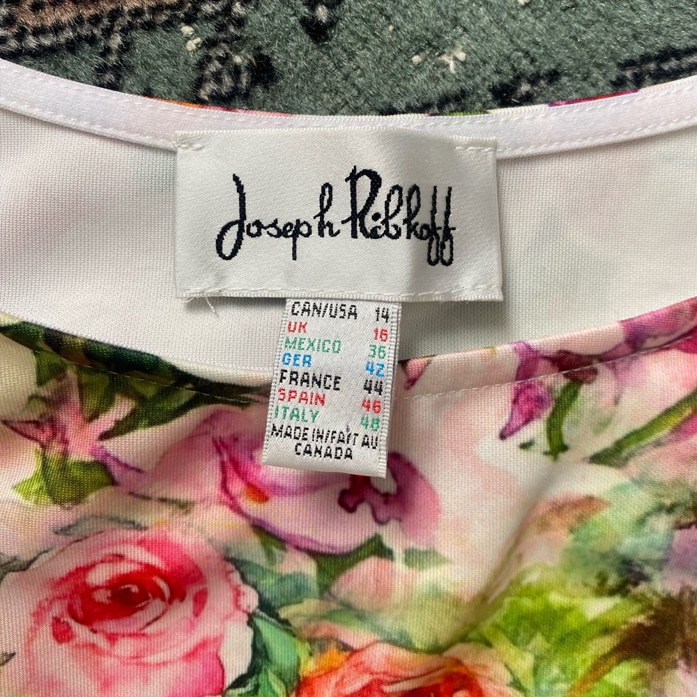 Joseph Ribkoff floral orchid summer shift dress - Picture 5 of 10